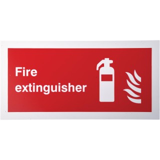 RS PRO Plastic Fire Safety Sign With English Text Fire Extinguisher 763-1973