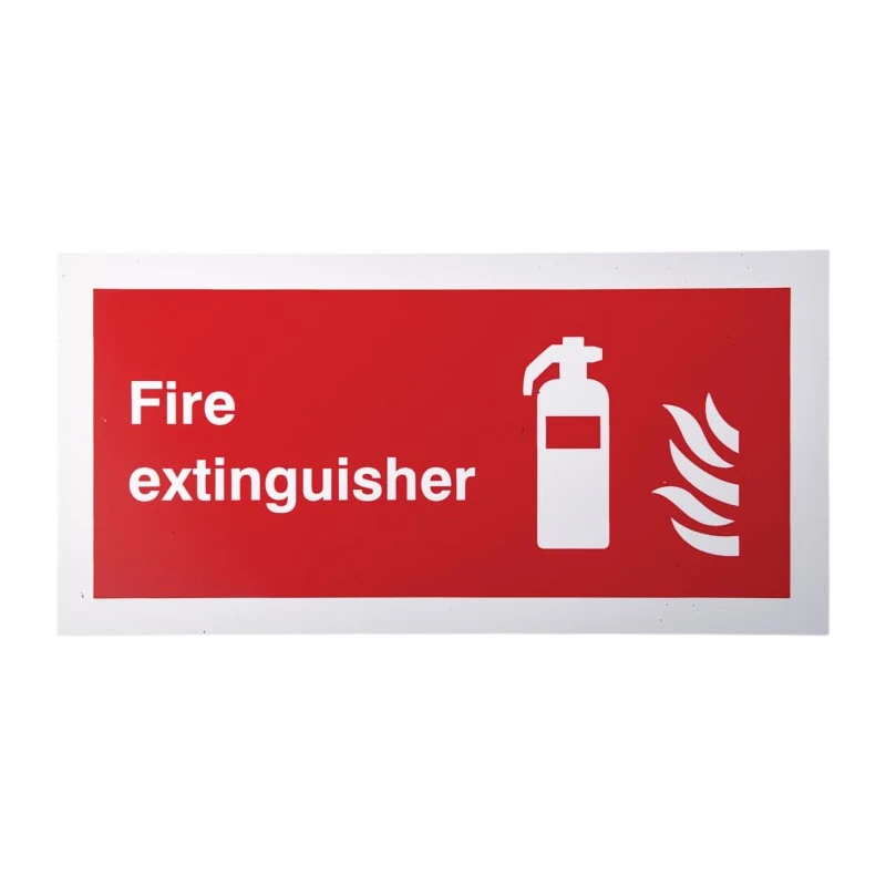 RS PRO Plastic Fire Safety Sign With English Text Fire Extinguisher 763-1973