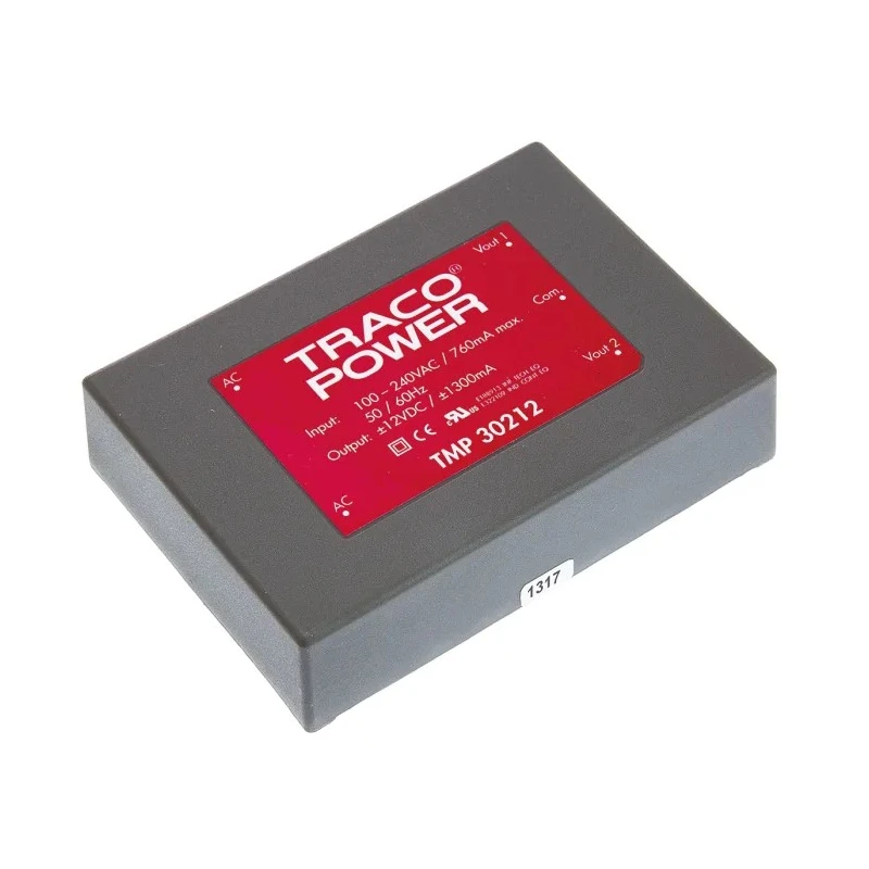 TRACOPOWER Switching Power Supply Dual Output 12V DC 30W 264V AC TMP 30212