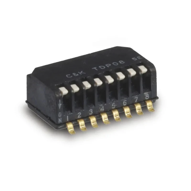 C & K Rotary Coded DIP Switch Through Hole Solder Pin TDP08H0SBD1