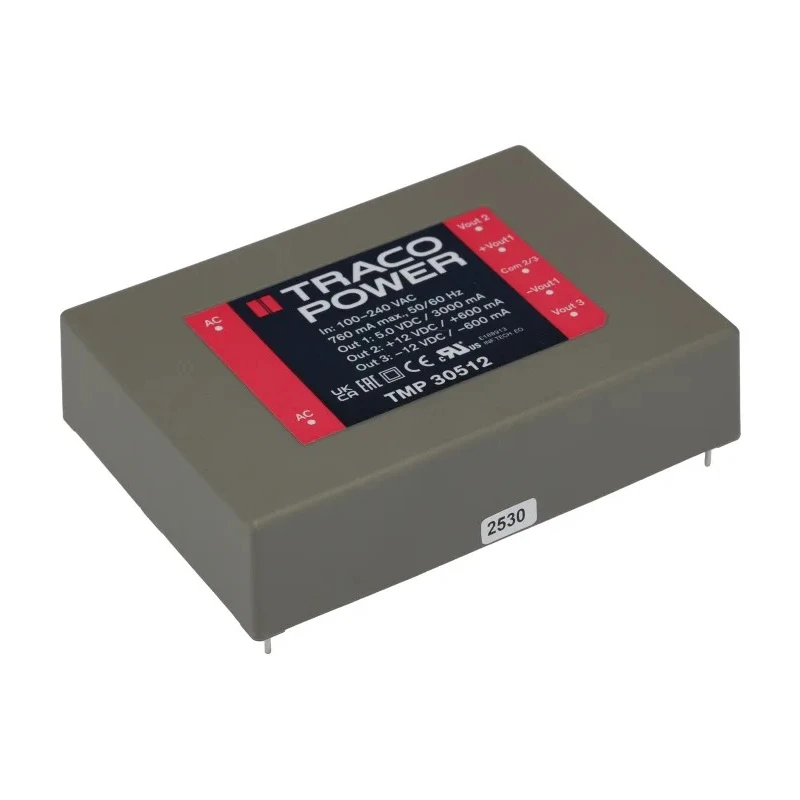 TRACOPOWER Switching Power Supply 30W, 3 Outputs 12V dc, PCB Mount, TMP 30512