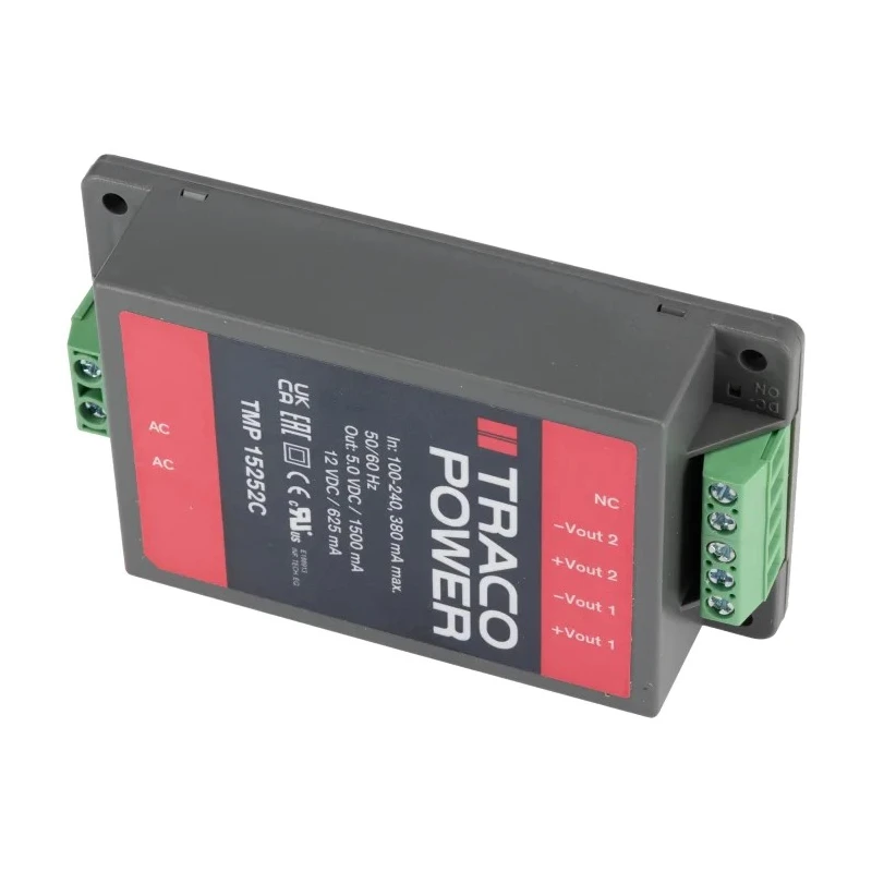 TRACOPOWER Dual Output 15W Switching Power Supply 2 Output 12V dc 264V ac TMP 15252C