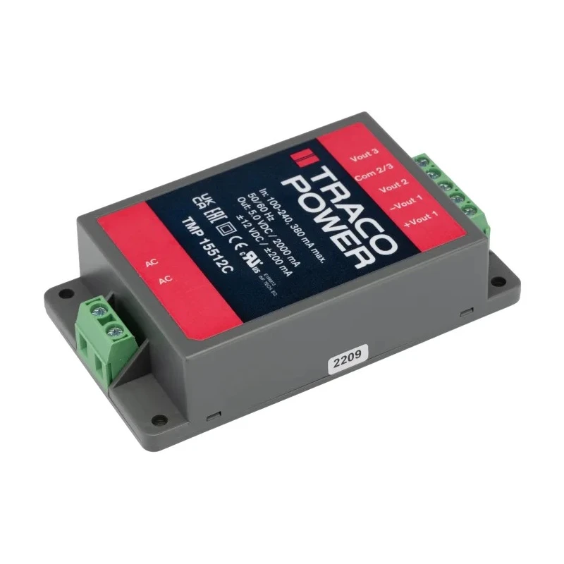 TRACOPOWER Switching Power Supply 15 W 3 Output 12V DC, Chassis Mount TMP 15512C