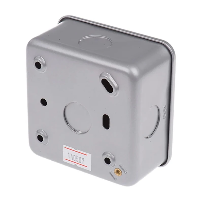 RS PRO Grey 6 A Surface Mount Metalclad Steel 2 Way Rocker Light Switch 1 Gang Matt Finish 240V 768-3523