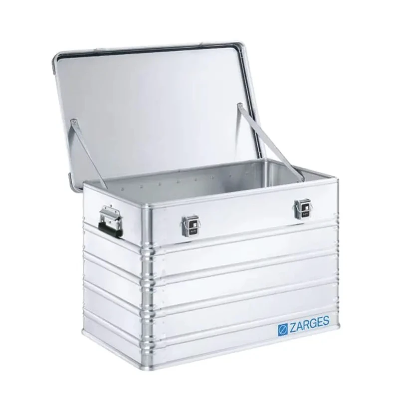 Zarges K 470 Metal Waterproof Watertight Transit Case, Aluminium, Silver, IP54, Lockable, 530 mm x 830 mm x 550 mm 40844