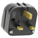 PowerConnections Mains Connector Converter Italy to UK 230V 10A ICP3-BK-R-10A