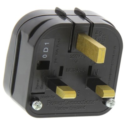 PowerConnections Mains Connector Converter Italy to UK 230V 10A ICP3-BK-R-10A
