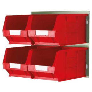 RS PRO Polypropylene Storage Bin, 350 mm x 205 mm x 132 mm, Red 771-9212