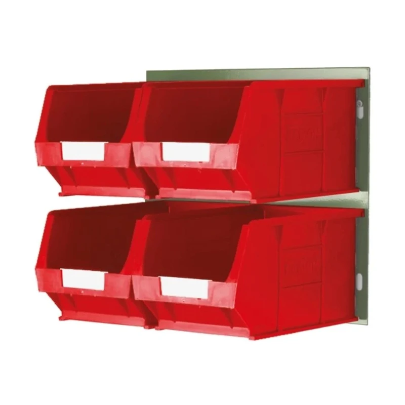 RS PRO Polypropylene Storage Bin, 350 mm x 205 mm x 132 mm, Red 771-9212
