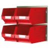 RS PRO Polypropylene Storage Bin, 350 mm x 205 mm x 132 mm, Red 771-9212