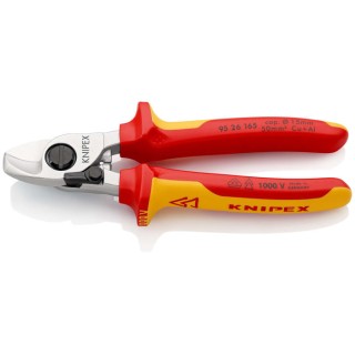 Knipex VDE 1000V Approved Cable Cutter 165mm Tool Steel Jaw Multi Component Grip 95 26 165