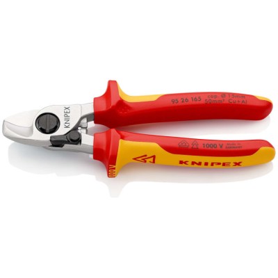 Knipex VDE 1000V Approved Cable Cutter 165mm Tool Steel Jaw Multi Component Grip 95 26 165