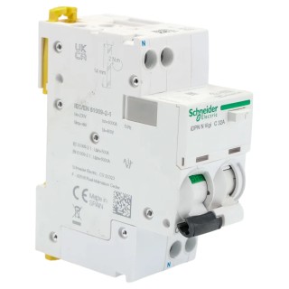 Schneider Electric Residual Current Circuit Breaker 32A, 1-Pole, 300 mA Sensitivity, Type C, 6000 A Breaking A9D42632