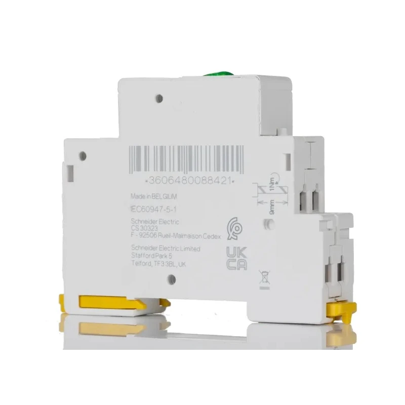 Schneider Electric DIN Rail Green LED Indicator, iIL Series, 48V AC/DC, IP2X, Round A9E18331