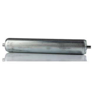Bosch Rexroth Galvanised Steel Round Conveyor Roller 40 mm Diameter x 325 mm Length, Zinc Plated Steel Spindle 3 842 525 738