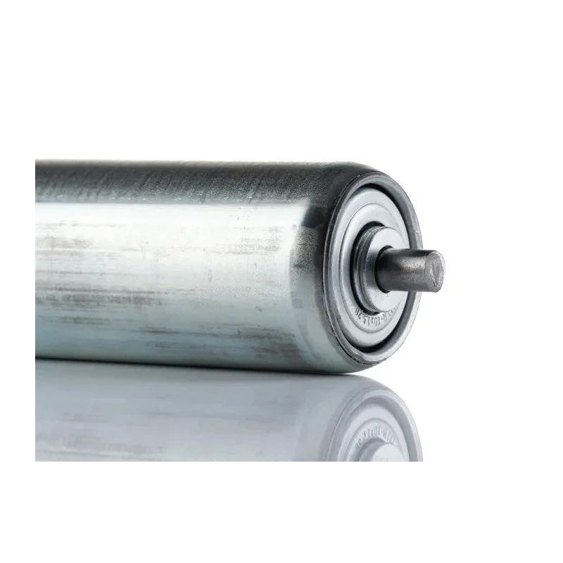 Bosch Rexroth Galvanised Steel Round Conveyor Roller 40 mm Diameter x 325 mm Length, Zinc Plated Steel Spindle 3 842 525 738
