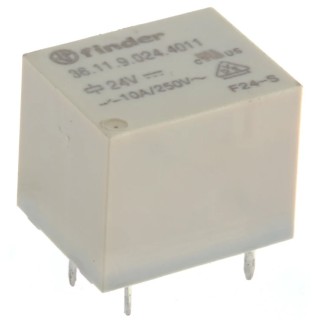 Finder PCB Power Relay 24V DC Coil 10A Switching Current SPDT 36.11.9.024.4011
