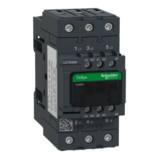 Schneider Electric LC1D40AFE7 TeSys D 3-Pole Contactor, 115V AC Coil, 25A, 18.5 kW, 3 NO, 690V AC