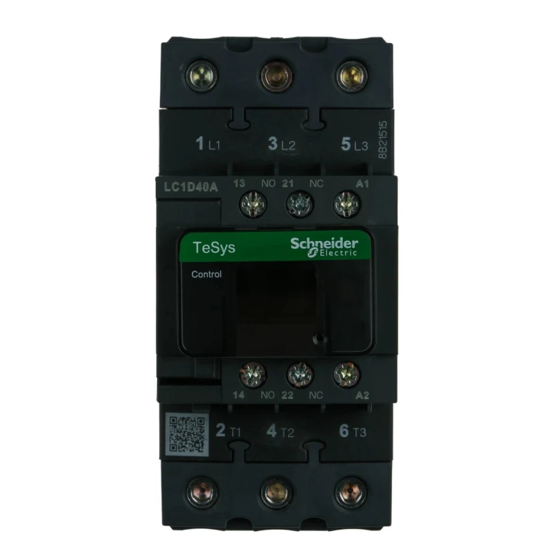 Schneider Electric Contactor, 230V AC Coil, 3-Pole, 40 A, 18.5 kW Power Rating, 3 NO Auxiliary Contacts, 690V AC LC1D