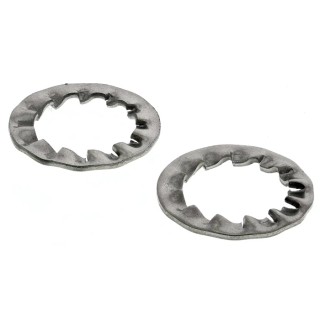 RS PRO Stainless Steel Plain Internal Tooth Shakeproof Washer M12, 20.5 mm OD, 13 mm ID, 1.08 mm Thick DIN 6798J 665-7312