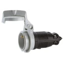 Legrand 16A 230V French 2P+E Mains Connector Black Rubber Cable, Screw Termination 0 502 49