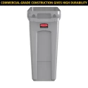 Rubbermaid Commercial Products Slim Jim Blue Polyethylene Waste Bin 87L FG354007BLUE
