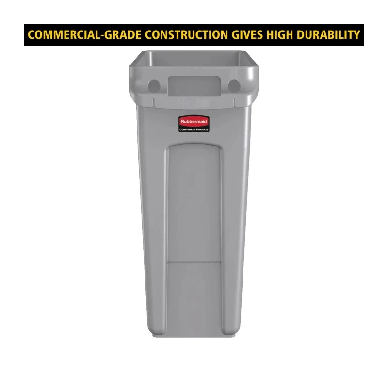Rubbermaid Commercial Products Slim Jim Blue Polyethylene Waste Bin 87L FG354007BLUE