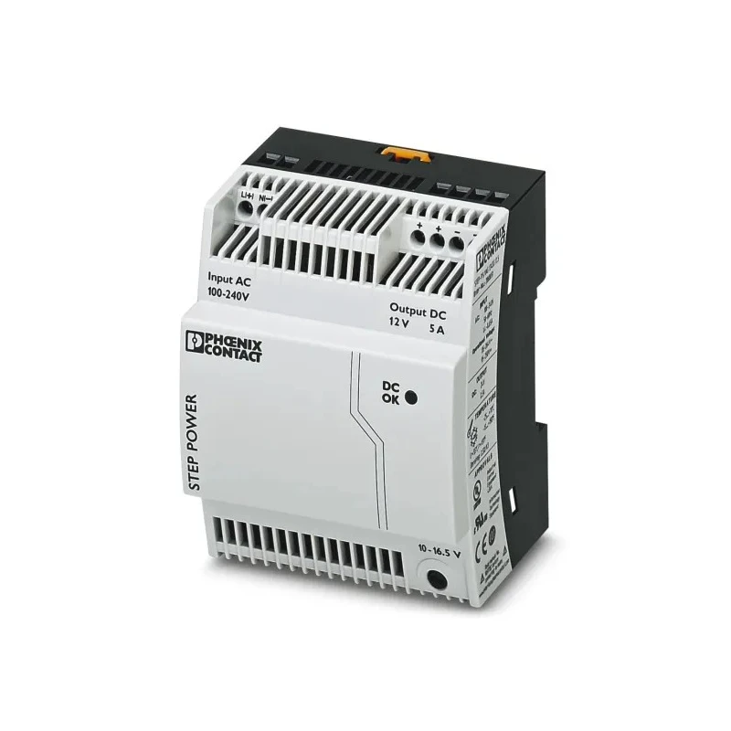 Phoenix Contact STEP POWER Switched Mode DIN Rail Power Supply 1 Phase, 264V AC Input, 16.5V DC, 5 A Output, 60 W 2868583