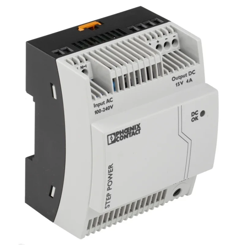 Phoenix Contact STEP POWER Switched Mode DIN Rail Power Supply 264V AC Input 16.5V DC, 4A Output, 60W, IP20, Germany 2868619