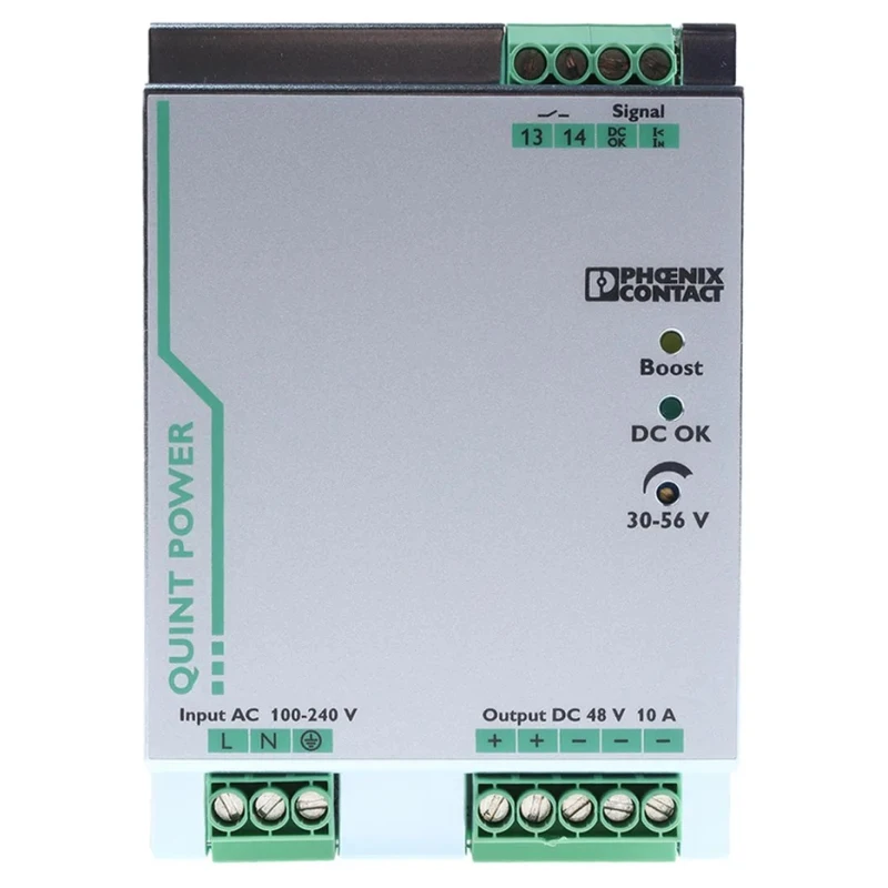Phoenix Contact QUINT POWER Switched Mode DIN Rail Power Supply 264V AC Input 56V DC, 10 A Output, 480 W 2866682