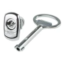 Schneider Electric Zamak Lock Cabinet Lock Key Unlock Chrome Finish IP66 NSYSTDNCSX