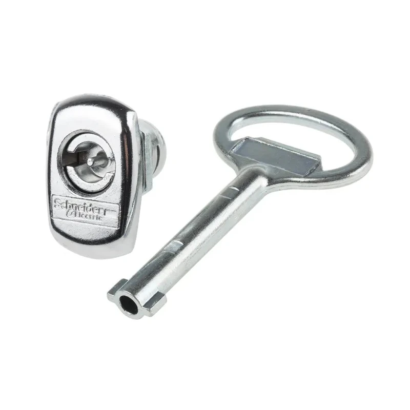 Schneider Electric Zamak Lock Cabinet Lock Key Unlock Chrome Finish IP66 NSYSTDNCSX