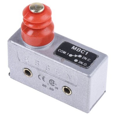 RS PRO Plunger Micro Switch, Screw Terminal, 15A, 250 V AC, SPCO, IP54 797-2501