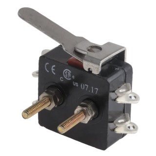 RS PRO Lever Micro Switch, Solder Terminal, 10A, 250 V AC, DPST Configuration, IP40, 19.2mm Length, Model 797-2555
