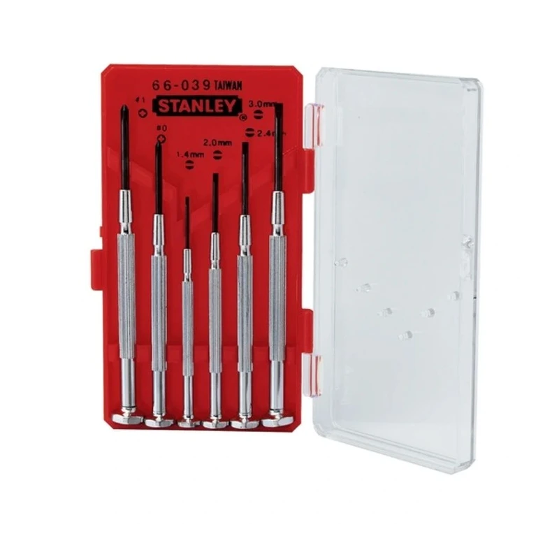 Stanley Precision Screwdriver Set, Pozidriv Tip, 6 Pieces 1-66-039