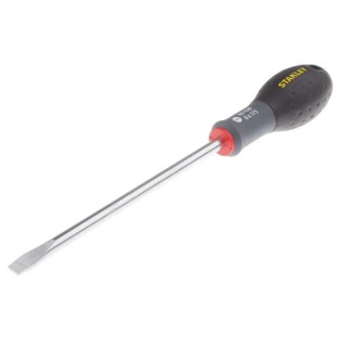 Stanley Standard Slotted Screwdriver, 175 mm Blade, Bi-Material Handle, VDE 1000V Approved 1-65-138