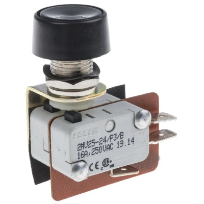 RS PRO Button Micro Switch Quick Connect Terminal 16A 250 V AC DPDT IP40 804-6243