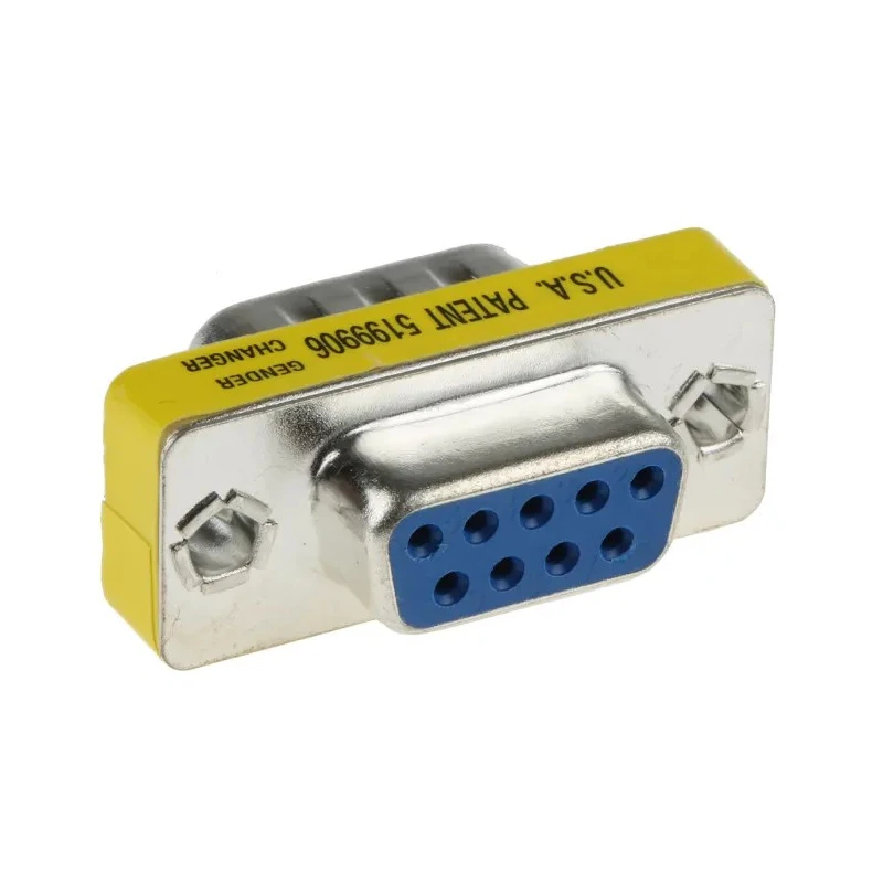 Switchcraft D-Sub Adapter 9-Way D-Sub Male to Female, DB9 Panel Mount, Gold over Nickel Contact Plating EHDB9MF
