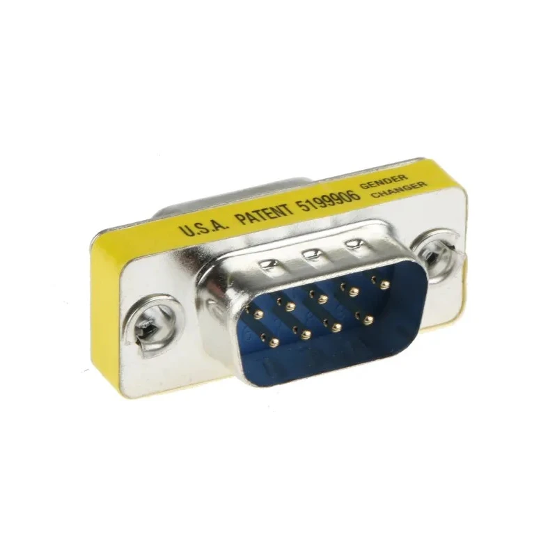 Switchcraft D-Sub Adapter 9-Way D-Sub Male to Female, DB9 Panel Mount, Gold over Nickel Contact Plating EHDB9MF