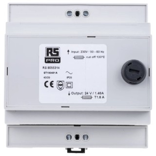 Legrand 35 VA DIN Rail Transformer, 230 V ac Primary, 24 V ac Secondary, IEC 61558-2-6 805-5314