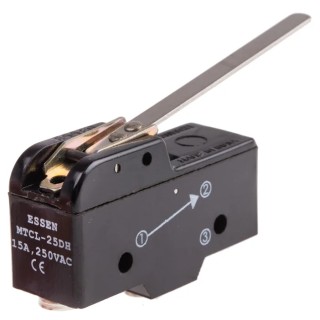 RS PRO Lever Micro Switch with Screw Terminal, 15A Contact Current, 250V AC/DC, SPCO, IP40 797-2511
