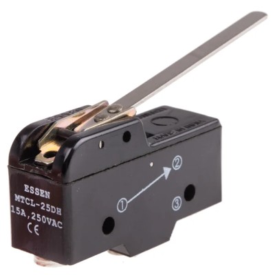 RS PRO Lever Micro Switch with Screw Terminal, 15A Contact Current, 250V AC/DC, SPCO, IP40 797-2511