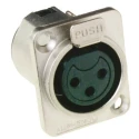 Amphenol PCD US Panel XLR Connector, Straight Orientation, Female 3 Contacts, Tin Plating, 133V AC Z Series AC3FDZ