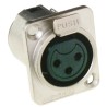 Amphenol PCD US Panel XLR Connector, Straight Orientation, Female 3 Contacts, Tin Plating, 133V AC Z Series AC3FDZ