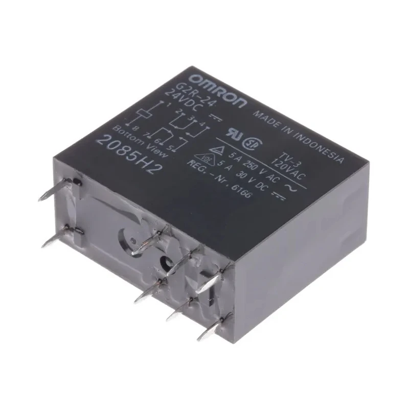 Omron PCB Power Relay 24V DC Coil Voltage 5A Switching Current DPDT G2R-24 DC24