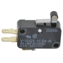 Omron Short Hinge Roller Lever Micro Switch, Quick Connect Terminal, 10A, 250V AC, SPCO, IP40 V-10G5-1C24-K