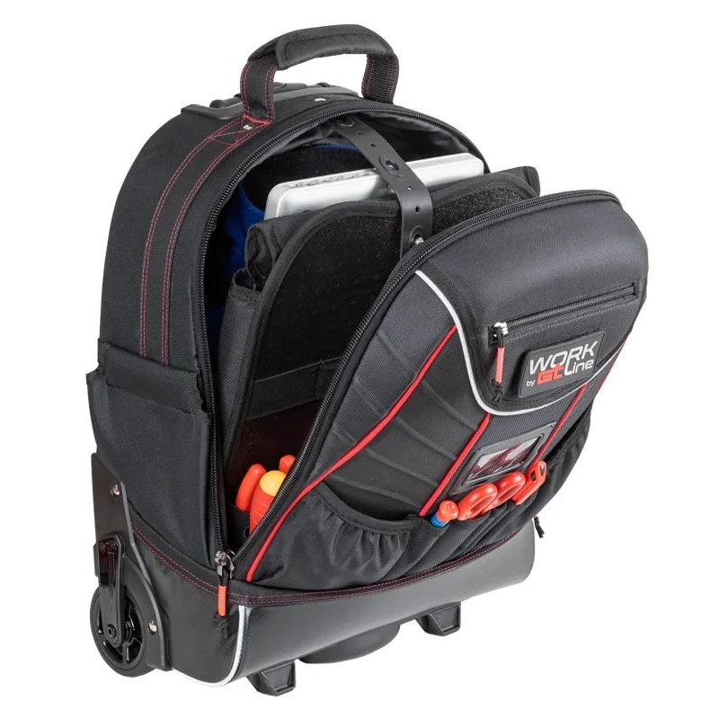 GT Line Fabric Wheeled Tool Bag with Shoulder Strap 340 mm x 150 mm x 440 mm TOOL TROLLEY 01