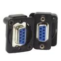 Switchcraft D-Sub Adapter 9-Way D-Sub Female to Female Panel Mount with Thumb Screw Coupling EHDB9FF