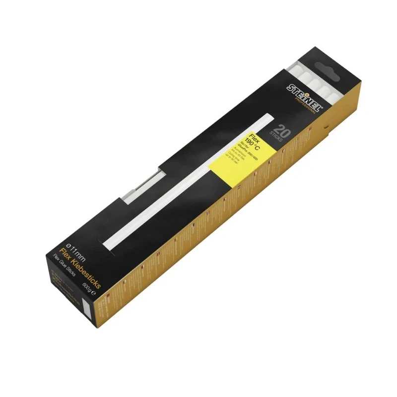 Steinel Transparent Hot Melt Adhesive Sticks 300 mm, 20 Sticks / 600 g, Setting Time 100s, Max Operating Temp 190°C 052423