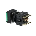 Omron Illuminated Push Button Switch Panel Mount, 16 mm Cutout, DPDT, IP65, 30 V dc 250 V A165L-AGA-24D-2